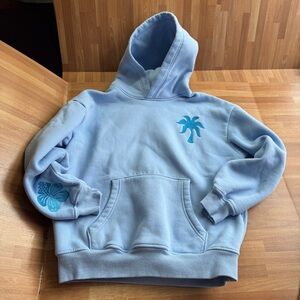 Pink Palm Puff Hawaii Hibiscus oversized hoodie , size xxs, pullover,